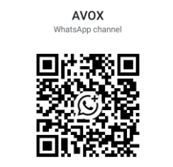 Avox WhatsApp channel QR code
