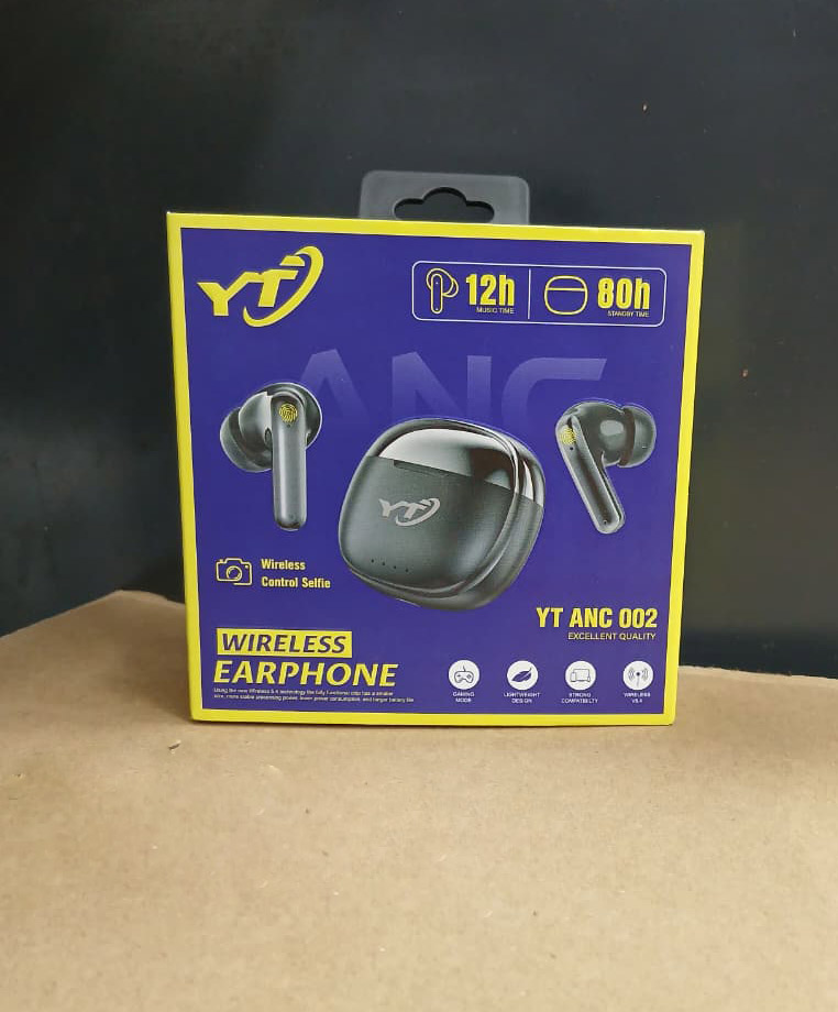 YT ANC 002 Wireless Earbuds — Bluetooth 5.4 TWS Earphones with Noise Cancellation