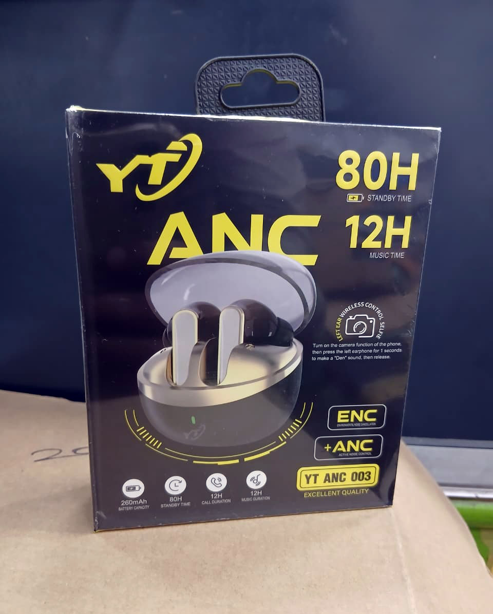 YT ANC 003 Wireless Earbuds — ANC + ENC Noise Cancelling