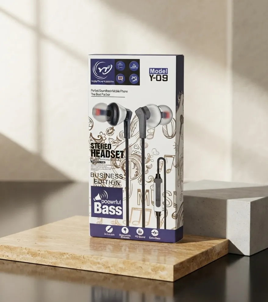 YT Y-09 Wired Stereo Headset with Mic